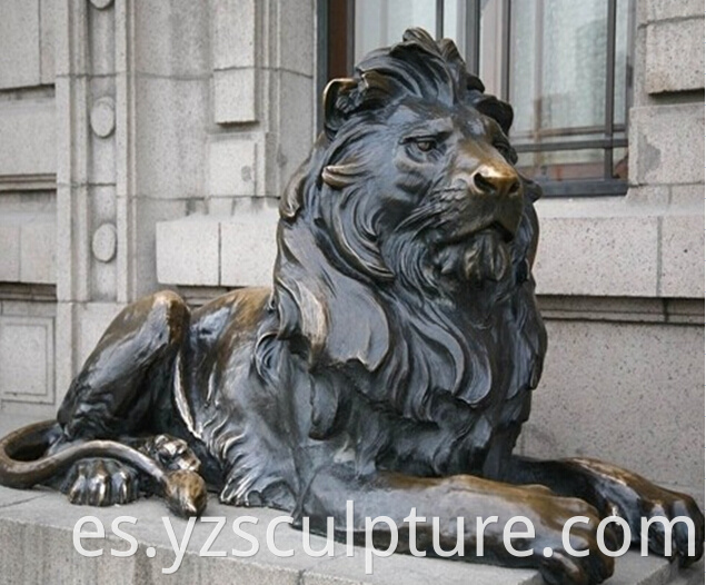 life size bronze lion sculpture